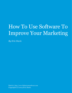 How to Use Software to Improve Your Marketing cover